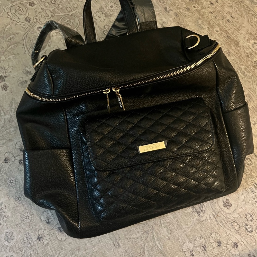Luli Bebe Monaco Diaper Bag Ebony Black size large